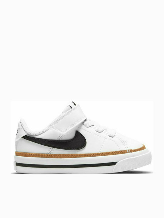 Nike Παιδικά Sneakers Court Legacy Tdv White / Desert Ochre / Gum Light Brown / Black