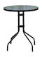Tisch für kleine Außenbereiche Stabil Baleno Black 60x60x70cm