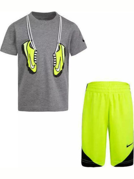 Nike Παιδικό Σετ με Σορτς Καλοκαιρινό 2τμχ Γκρι