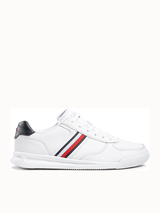 tommy hilfiger lightweight leather sneaker flag