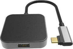 Powertech USB-C Stație de andocare cu HDMI 4K PD Gri (PTH-051)