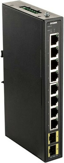 D-Link DIS-100G-10S Unmanaged L2 Switch with 8 Gigabit (1Gbps) Ethernet Ports and 2 SFP Ports