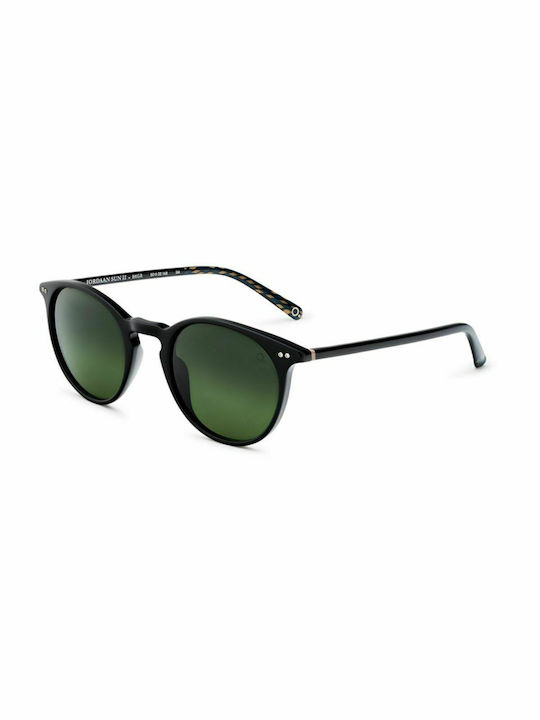 Etnia Barcelona Jordaan II Sunglasses with Black Plastic Frame and Green Gradient Lens