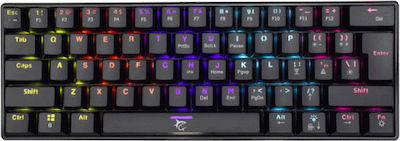 White Shark Shinobi Gaming Mechanical Keyboard 60% with Outemu Blue switches and RGB lighting (English US)