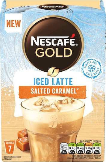 Nescafe Στιγμιαίος Καφές Gold Iced Latte Salted Caramel 7x14.5gr