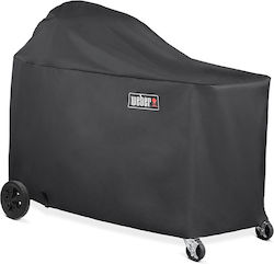 Weber Grill Cover Black Compatible with the Summit Kamado S6 from Polyester 113.03x91.44x134.62cm