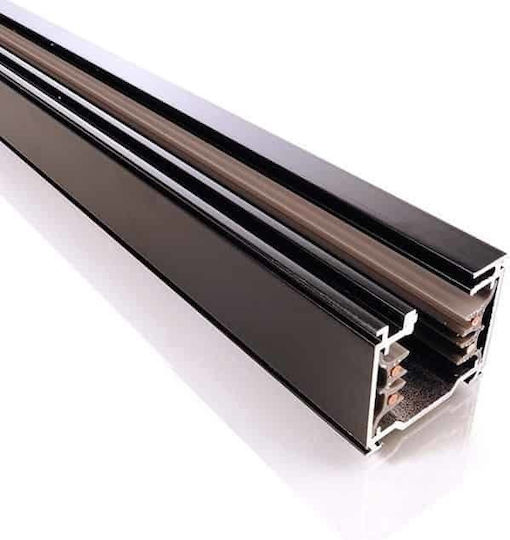 Ivela Mounting Rail for Spotlights made of Aluminum 230V Three-phase 4m Black 7511-30-30