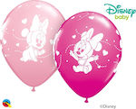 Set 25 Baloane Latex Roz Aniversări Minnie Mouse Baby Hearts