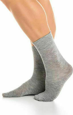 Inizio Men's Sock Medical Without Elastic Double Socks Calf High Gray