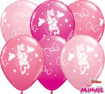 Set of 25 Balloons Latex Pink Minnie Minnie Mouse