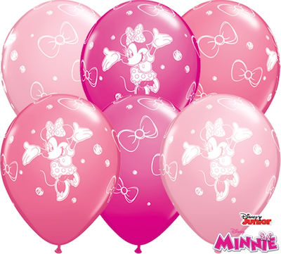 Set of 25 Balloons Latex Pink Minnie Minnie Mouse