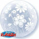 Μπαλόνι Bubble Στρογγυλό Floral Patterns Διάφανο 51εκ.