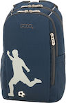 Polo Football Toddler Μπλε Σχολική Τσάντα Πλάτης Δημοτικού σε Μπλε χρώμα Μ26 x Π11 x Υ35cm