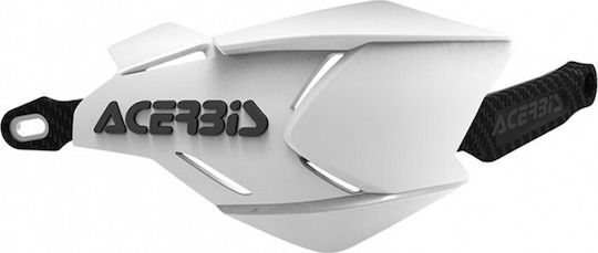 Acerbis Προστατευτικές Χούφτες Μηχανής X-Factory σε Λευκό/Μαύρο χρώμα