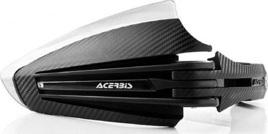 Acerbis Motorcycle Protective Hand Guards X-Tarmac Black Handguards Without Led in Black Colour