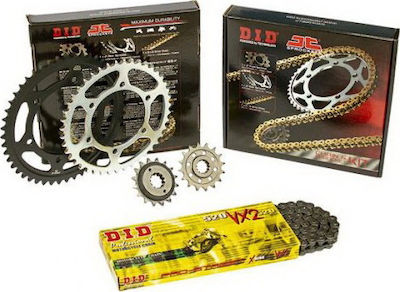 DID Chain & Sprocket Kit (14-44-520VX) for Honda XL 125 V Varadero 2001-2012