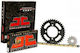 JT Sprockets Σετ Γρανάζια Αλυσίδα Χρυσή (14-37-420HPGB) για Honda Astrea Grand 110