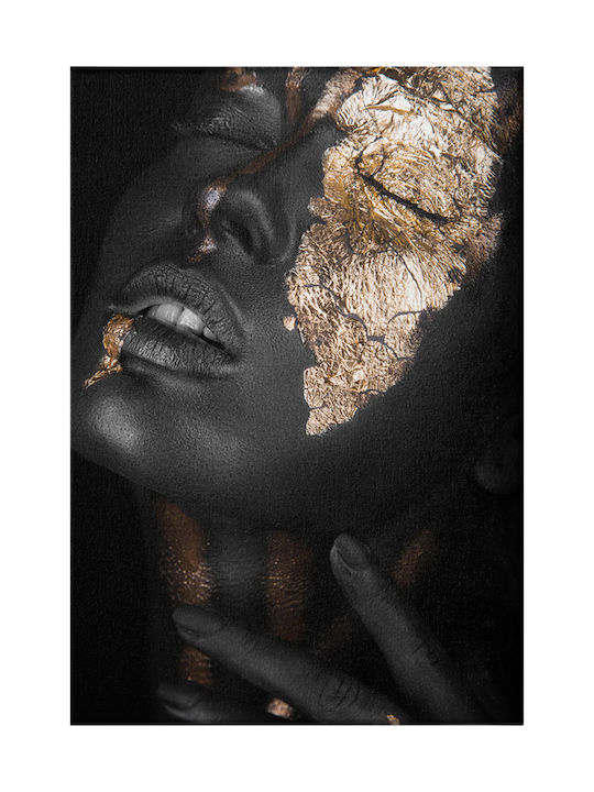 HomeMarkt Skinned Girl Gold Makeup Πίνακας σε Καμβά 50x70cm