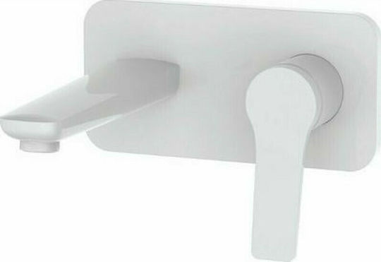 Karag Andare Built-in Mixer & Spout Set for for Bathroom Sink 1 Exit Bianco