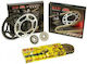 DID Kit lanț și pinion Auriu (15-43-525VX) pentru Suzuki XF650 Freewind 1997-2002