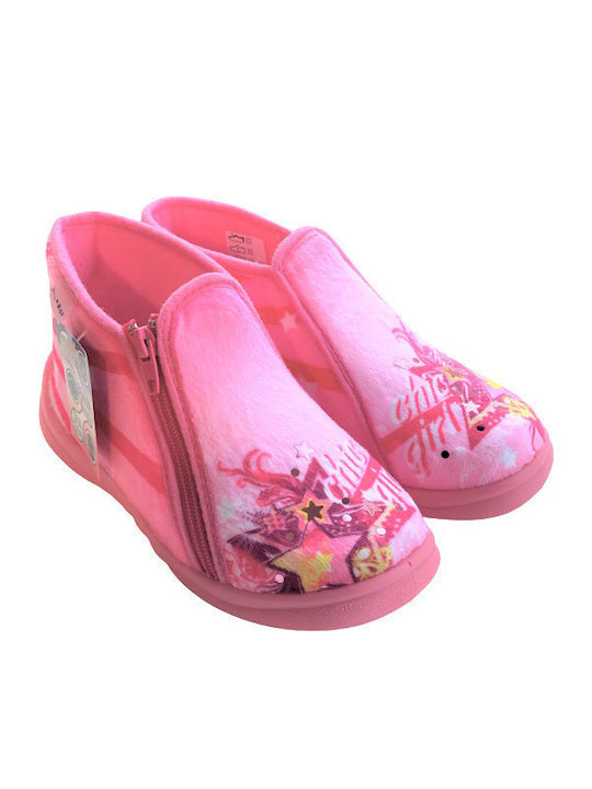Mini Max Ανατομικές Παντόφλες Μποτάκια Ροζ Chic Mini Max Ανατομικές Παντόφλες Μποτάκια Ροζ Chic
