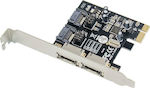 Powertech Karte PCIe in 2 Ports SATA III