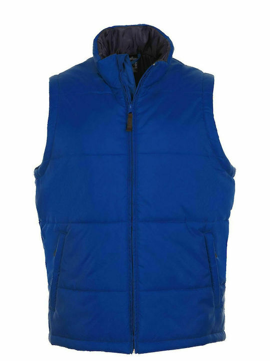 Sol's Топло 3 Безръкаво Puffer Синьо Якета