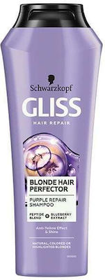 Schwarzkopf Gliss Blonde Hair Perfector Șampoane de Menținere a Culorii pentru Colorat Păr 1x250ml