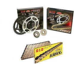 DID Chain & Sprocket Kit Golden (16-46-530VX/GB) for Yamaha FZ6 Fazer 2004-2009