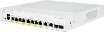 Cisco BS250-8P-E-2G Managed L2 PoE+ Switch with 10 Gigabit (1Gbps) Ethernet Ports