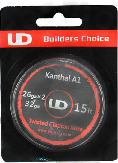 UD Twisted Clapton Wire Draht für D.I.Y. E-Zigaretten 26ga*2+32ga 4,5m 1Stück