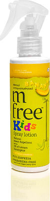 M Free Kids Repelent pentru insecte Loțiune în Tub Banană Potrivit pentru copii 125ml