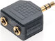 Converter 3.5mm male to 3.5mm 2x female 1pcs 403016