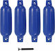 vidaXL Blue Boat Balloon Boat Balloons PVC 41x11.5cm Blue 4 pieces