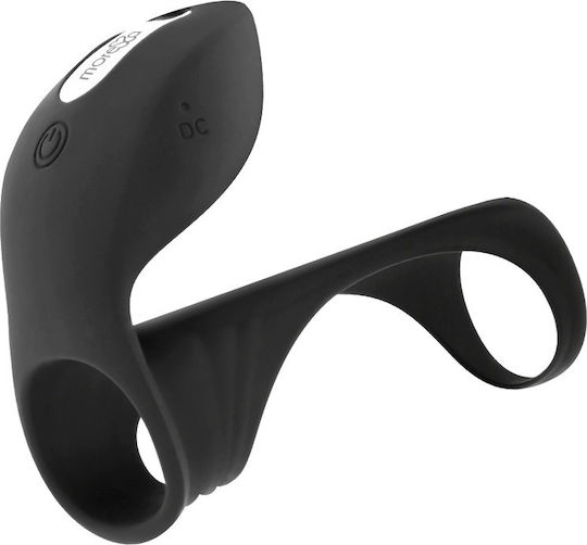 Amoressa Premium Silicone Vibrating Ring And Penis Sleeve Black