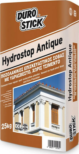 Durostick Σοβάς Hydrostop Antique Ποζολανικός Επισκευαστικός Σοβάς με Υδράσβεστο 25kg ΚΟΣΕΜ25 25kg