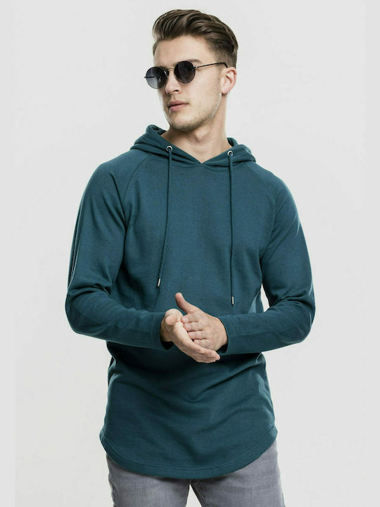 Urban Classics TB1779 Herren Sweatshirt mit Kapuze und Taschen Teal