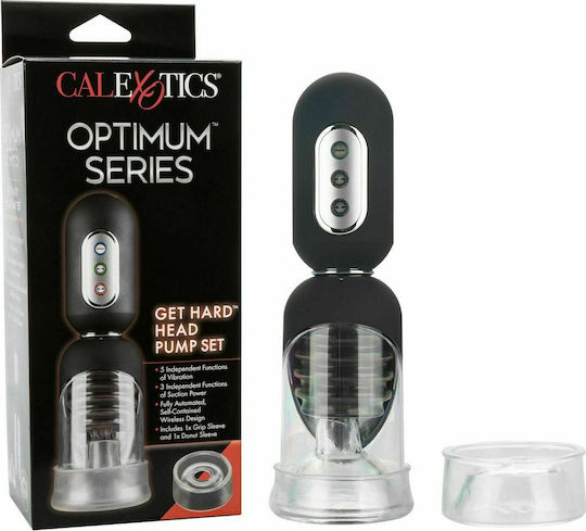 Calexotics Optimum Series Get Hard Head Pump Set Pompa Penis cu Vibratie Negru