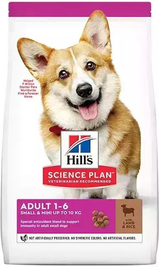 Hill's Science Plan Adult Small Lamb & Rice 6kg Dry Food for Adult Small Breed Dogs with Lamb and Rice