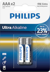 Philips Ultra Αλκαλικές Μπαταρίες AAA 1.5V 2τμχ