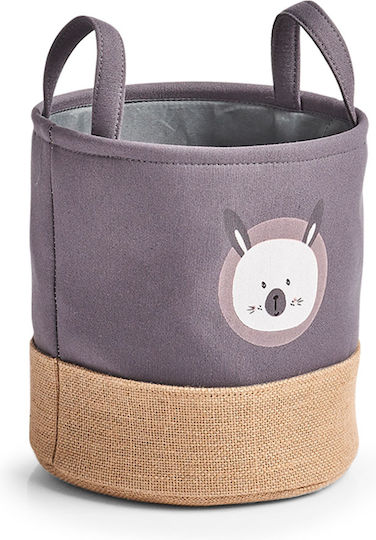 Children's Storage Basket made of Fabric Rabbit Gray 1pcs