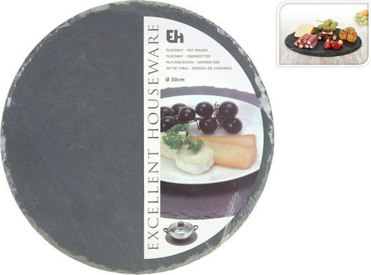 JK Home Decoration Πλατώ Σερβιρίσματος Τυριών από Πέτρα 30x30εκ.