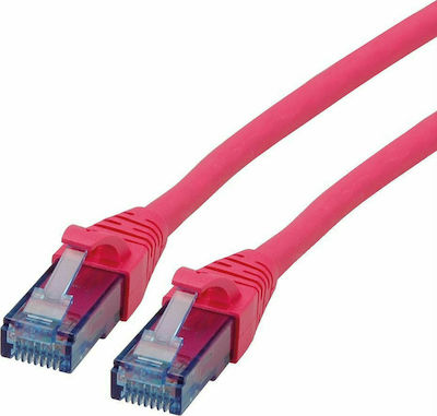 Roline U/UTP Cat.6a Καλώδιο Δικτύου Ethernet 15m Ροζ