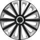 Auto Gs Car Hubcap Set Trend 15" 4pcs Black