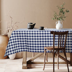 Beauty Home Τραπεζομάντηλο Checks Art Καρό Μπλε 145x145cm Beauty Home Τραπεζομάντηλο Checks Art Καρό Μπλε 145x145cm