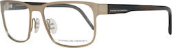 Porsche Design Metal Eyeglass Frame Gold P8290 D