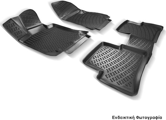 Rizline Set of Front and Rear Mats 4pcs Tray Type for Hyundai ix20 2010 Black