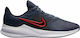 Nike Downshifter 11 Ανδρικά Αθλητικά Παπούτσια Running Thunder Blue / Chile Red / Pure Platinum