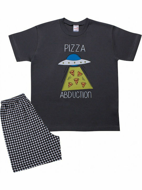 Minerva Детска пижама Лятна Сив Pizza