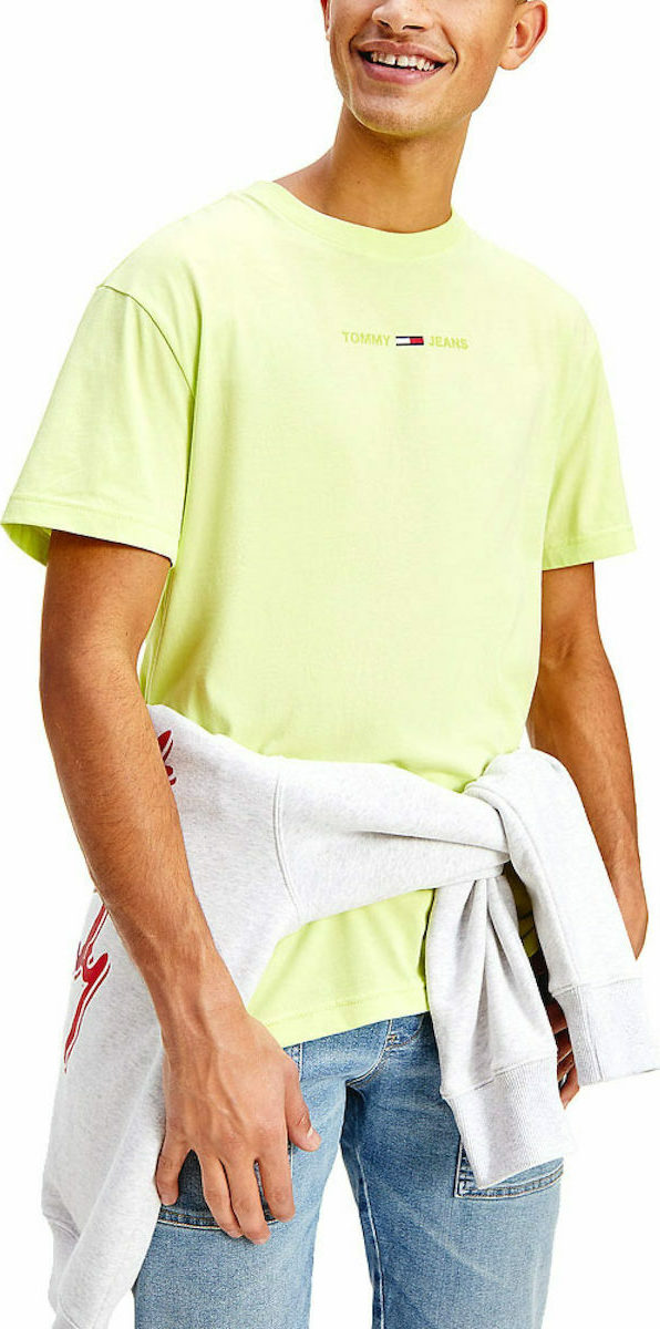 Tommy Hilfiger Ανδρικό T-shirt Κίτρινο 